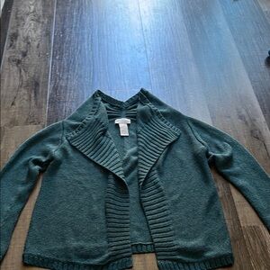 EUC Soft Surroundings Teal Open Front Cardigan Sweater